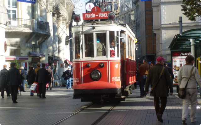 Istiklal Caddesi in Instanbul, Turkey