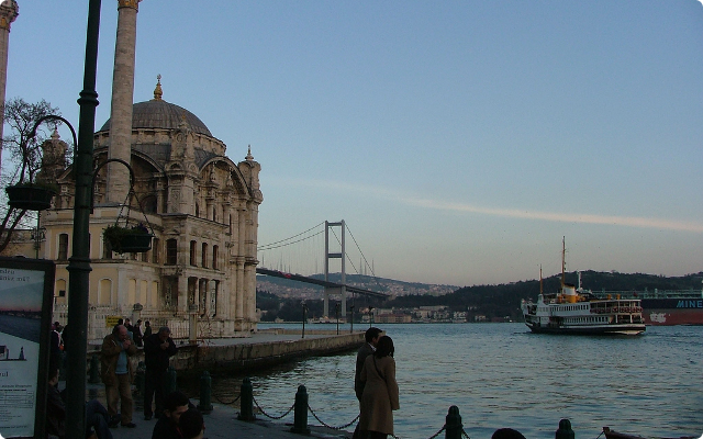 The Ortaköy Bosphorus bridge.
